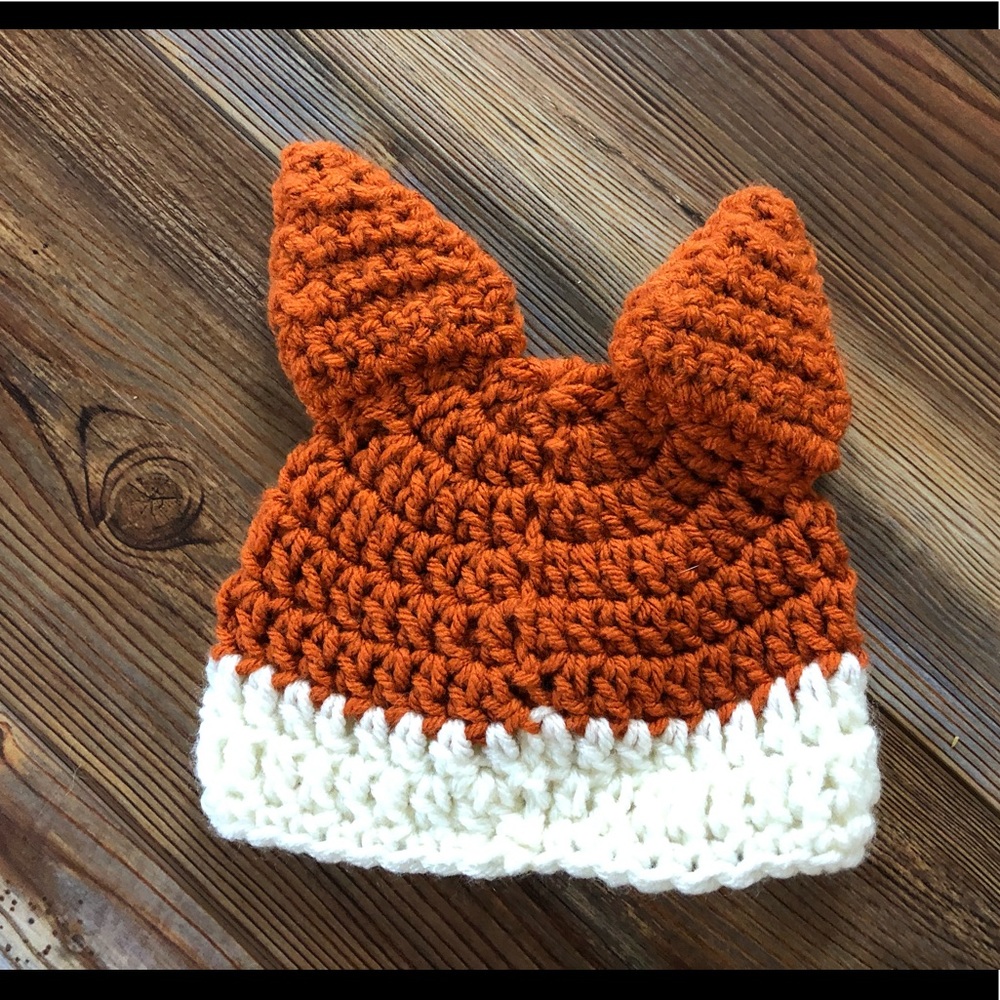 Handmade Crochet Infant Fox Costume - Picture 6 of 7